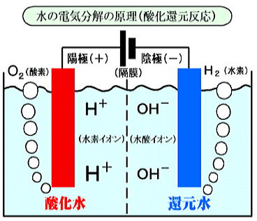 水の電解分解の原理